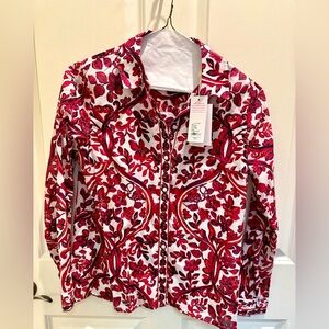 NWT Lilly Pulitzer coconut slice of paradise bray button down shirt, small.